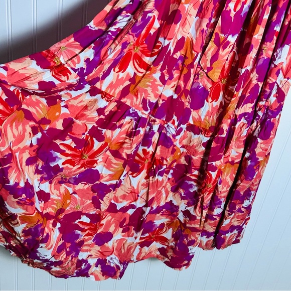 Petal and Pup Womens Caroline Maxi Dress Floral Multicolor Belted Halter Neck XL - Picture 8 of 10